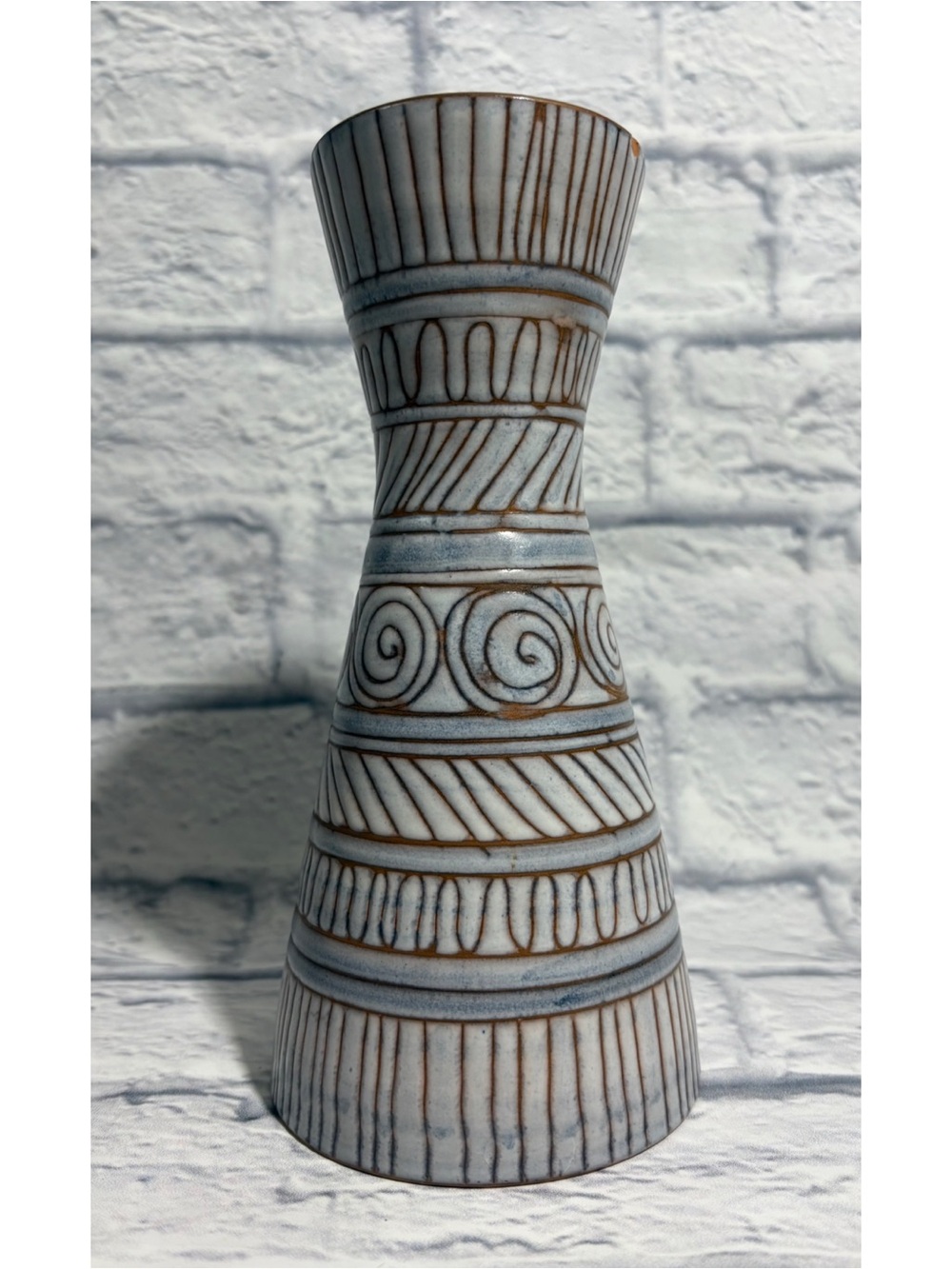 Vintage MCM hand-crafted diablo ceramic glazed pottery
